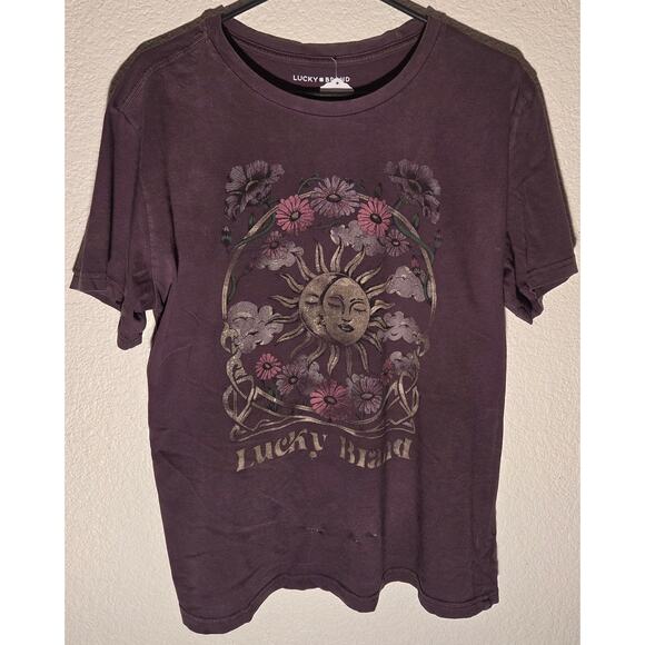 Lucky Brand Brown Vintage Graphic Tee - Short Sleeve-Large - Picture 2 of 8